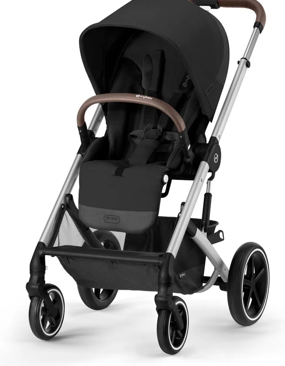 Cybex OPEN BOX Balios S Lux 2 Stroller - Silver Frame / Moon Black