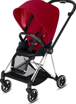 Cybex OPEN BOX Mios 2 Complete Stroller - Chrome/Black/True Red