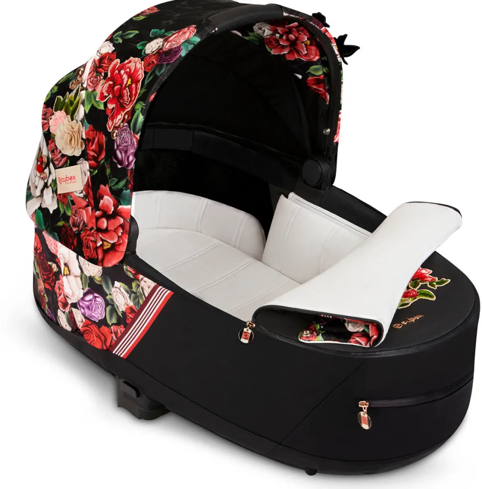 Cybex Priam 4 / ePriam 2 Lux Carry Cot - Spring Blossom Dark