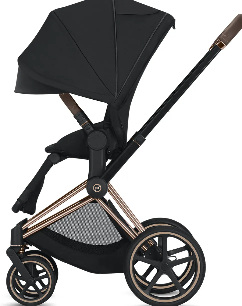 Cybex Priam 3 Complete Stroller - Chrome/Black/True Red