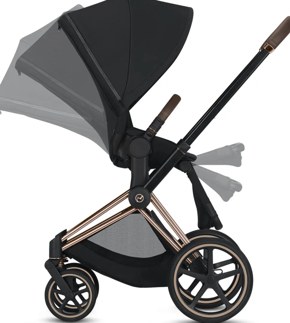 Cybex Priam 3 Complete Stroller - Chrome/Black/True Red