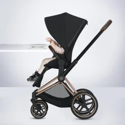 Cybex Priam 3 Complete Stroller - Chrome/Black/True Red