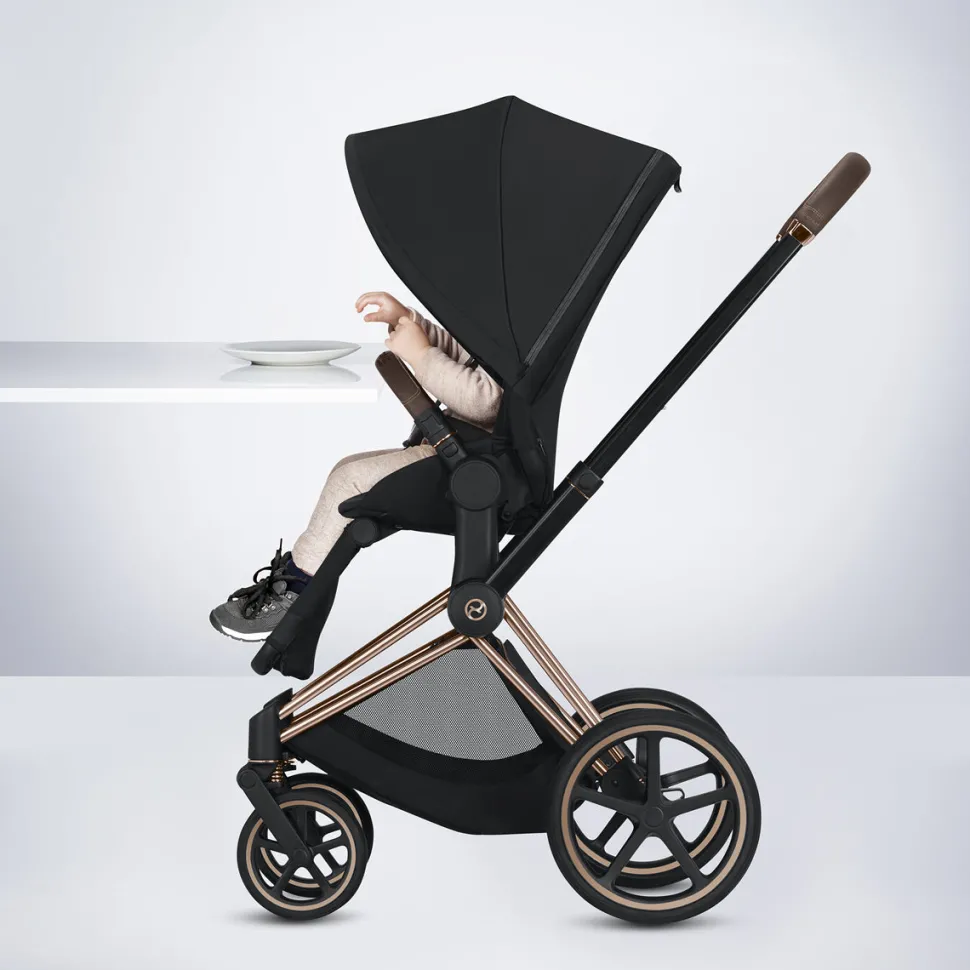 Cybex Priam 3 Complete Stroller - Chrome/Black/True Red