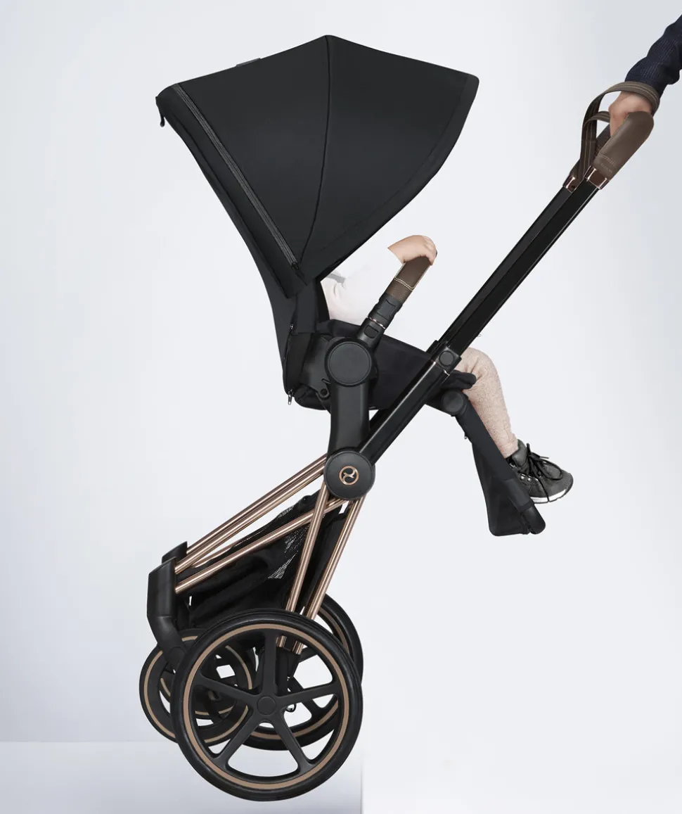 Cybex Priam 3 Complete Stroller - Chrome/Black/True Red