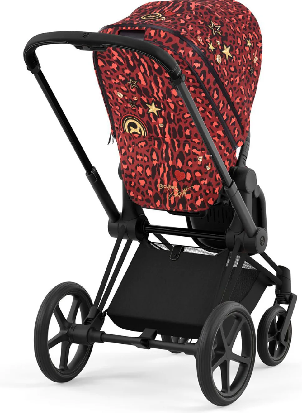 Cybex Priam 4 Complete Stroller with Lux Bassinet Bundle - Rockstar by Alec Voelkel