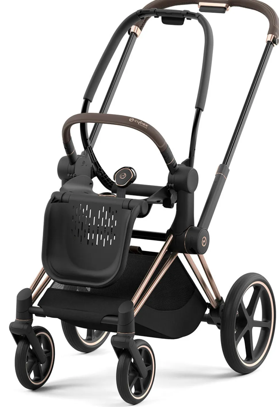 Cybex Priam 4 Stroller Frame - Rose Gold / Brown