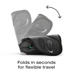 Cybex Solution G2 Folding Travel High-Back Booster - Moon Black
