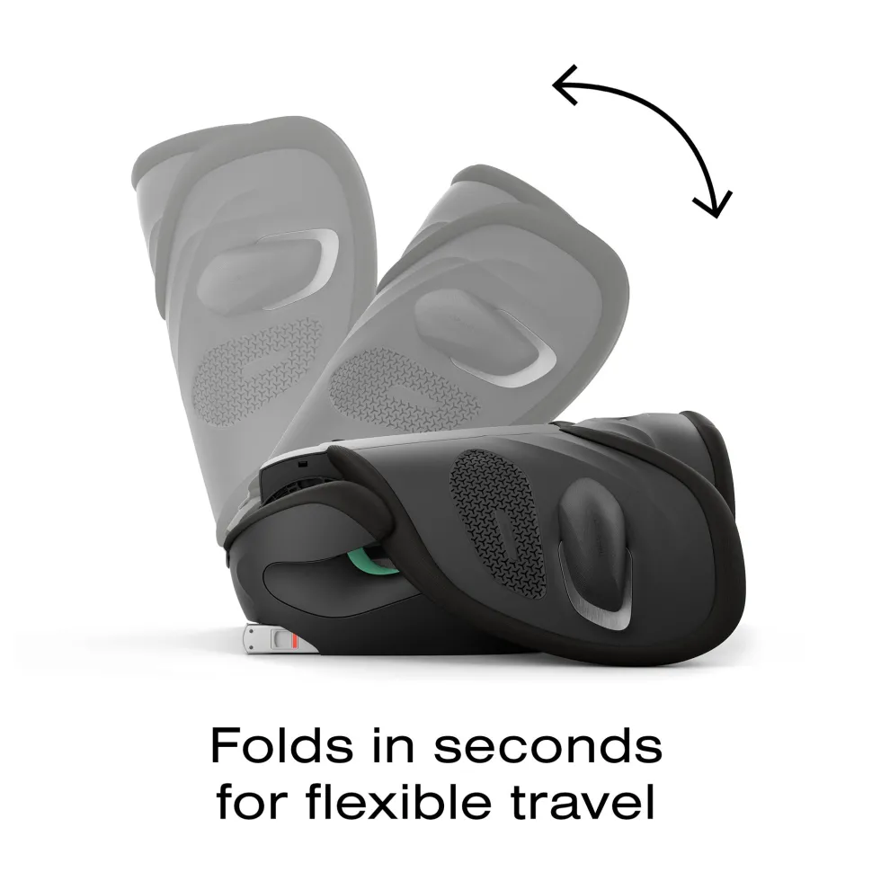 Cybex Solution G2 Folding Travel High-Back Booster - Moon Black