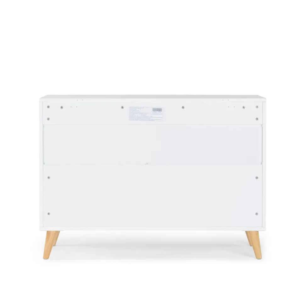 dadada Austin 3-Drawer Dresser - White / Natural