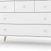 dadada Austin 5-Drawer Dresser - White / Natural