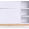 dadada Central Park 3-Drawer Dresser - White / Natural