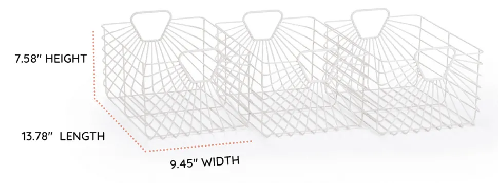 dadada Central Park Storage Baskets (Set Of 3) - White