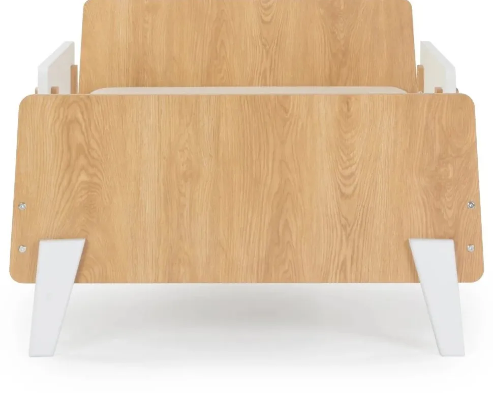 dadada Fun Bed, Twin Size - White / Red Oak (2 Boxes)