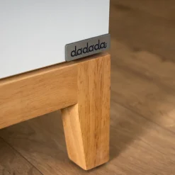dadada Lala Little 3-Drawer Dresser - White / Red Oak