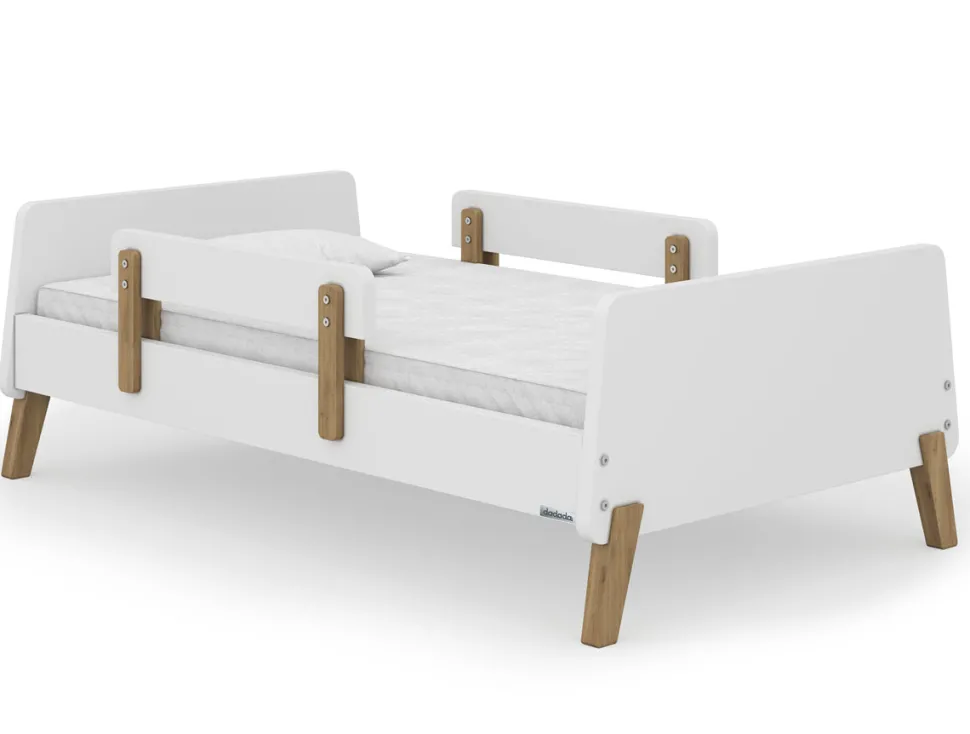 dadada Muse Toddler Bed - White/Natural