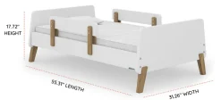 dadada Muse Toddler Bed - White/Natural