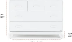 dadada Soho 5-Drawer Dresser - All White