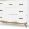 dadada Soho 5-Drawer Dresser - White / Walnut
