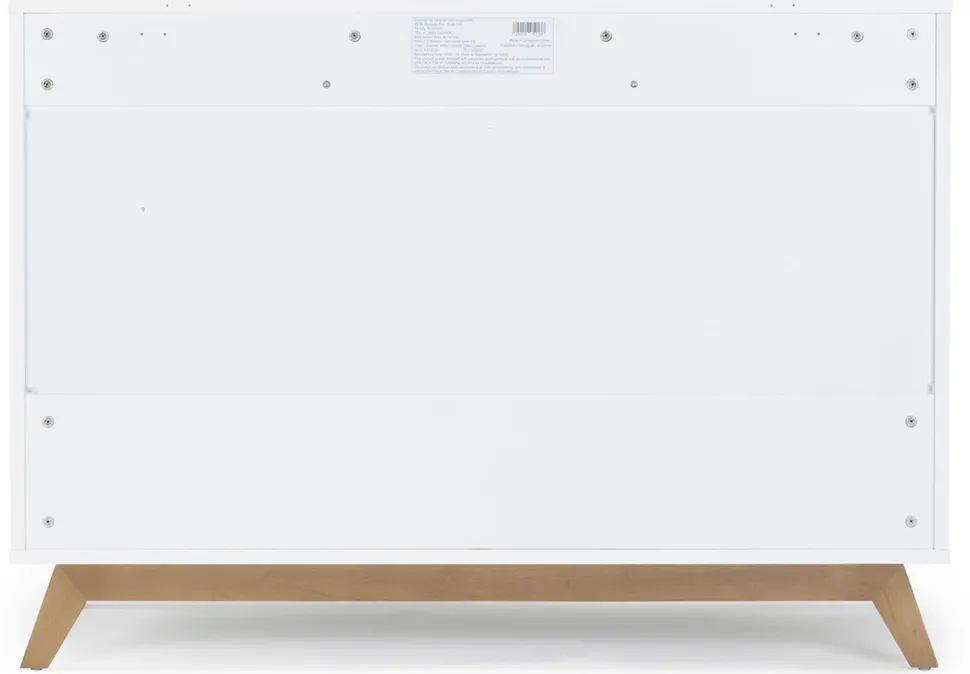 dadada Soho 5-Drawer Dresser - White / Walnut