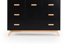 dadada Soho 5-Drawer Dresser - Black / Natural