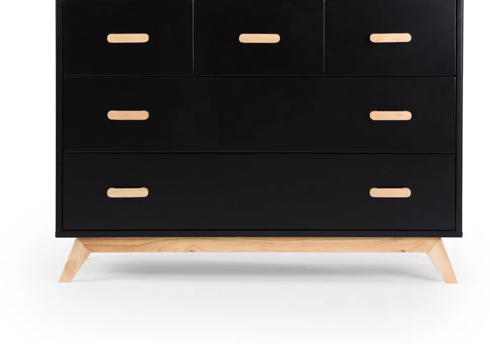 dadada Soho 5-Drawer Dresser - Black / Natural