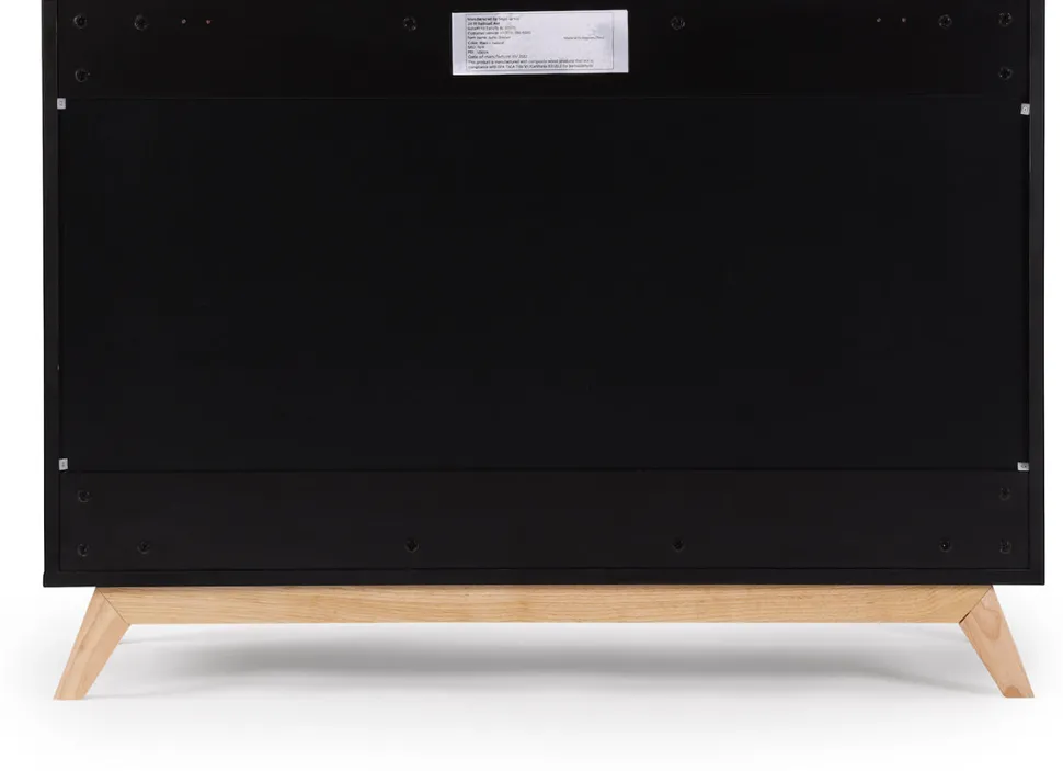 dadada Soho 5-Drawer Dresser - Black / Natural
