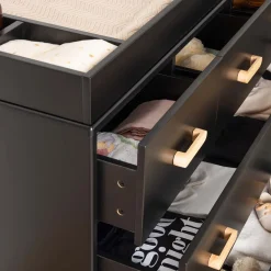 dadada Soho 5-Drawer Dresser - Black / Natural