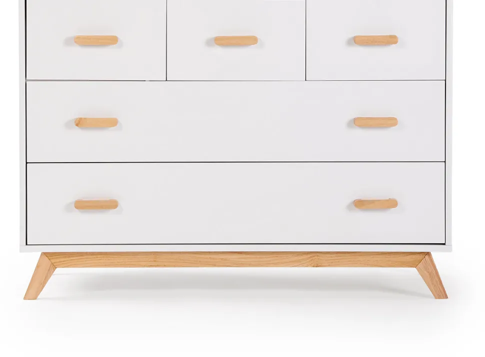 dadada Soho 5-Drawer Dresser - White / Natural