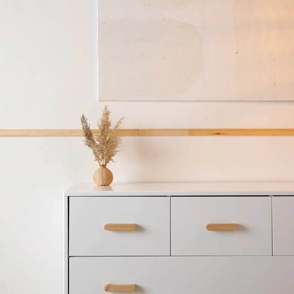 dadada Soho 5-Drawer Dresser - White / Natural