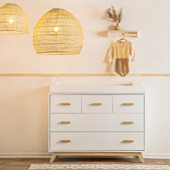 dadada Soho 5-Drawer Dresser - White / Natural