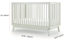 dadada Soho 3-in-1 Convertible Crib - Sage