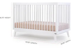 dadada Soho 3-in-1 Convertible Crib - White