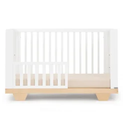 dadada Spirit 8-in-1 Convertible Crib - White / Natural