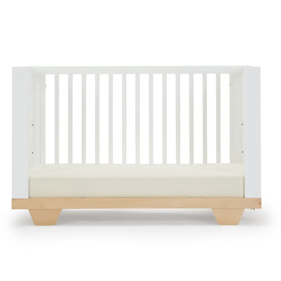 dadada Spirit 8-in-1 Convertible Crib - White / Natural