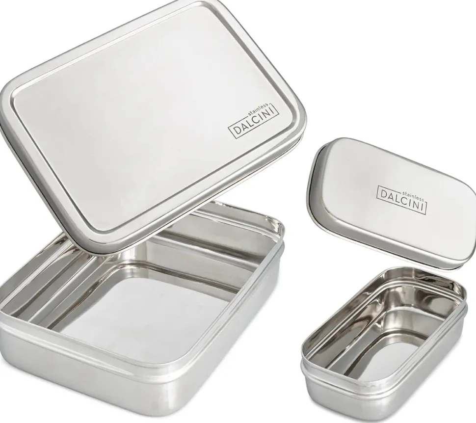 Dalcini Stainless Bistro & Snacker Combo Stainless Steel Storage Set