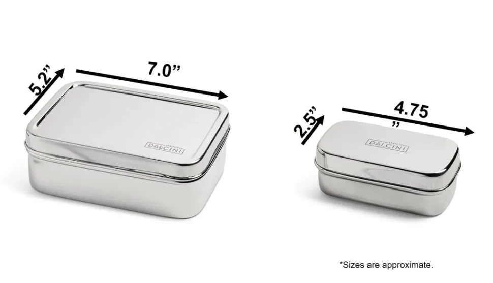 Dalcini Stainless Bistro & Snacker Combo Stainless Steel Storage Set