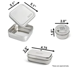 Dalcini Stainless Little Lunch Combo Stainless Steel Storage Set