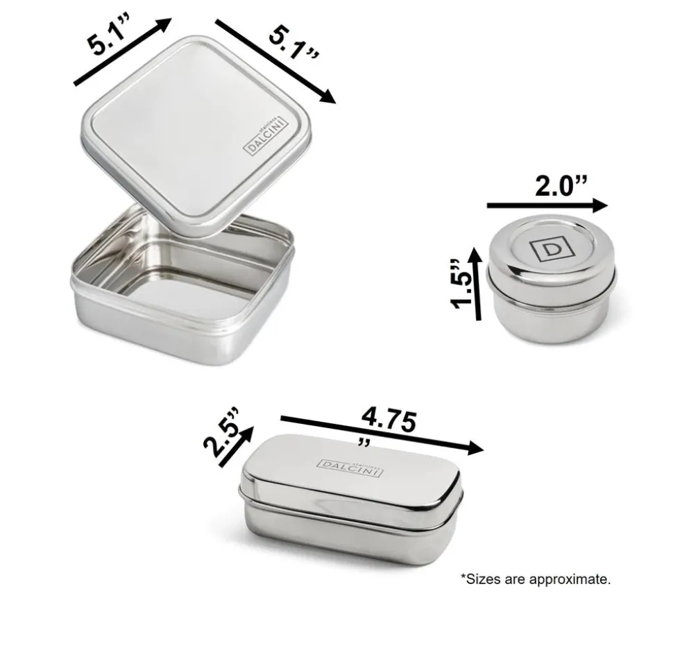 Dalcini Stainless Little Lunch Combo Stainless Steel Storage Set