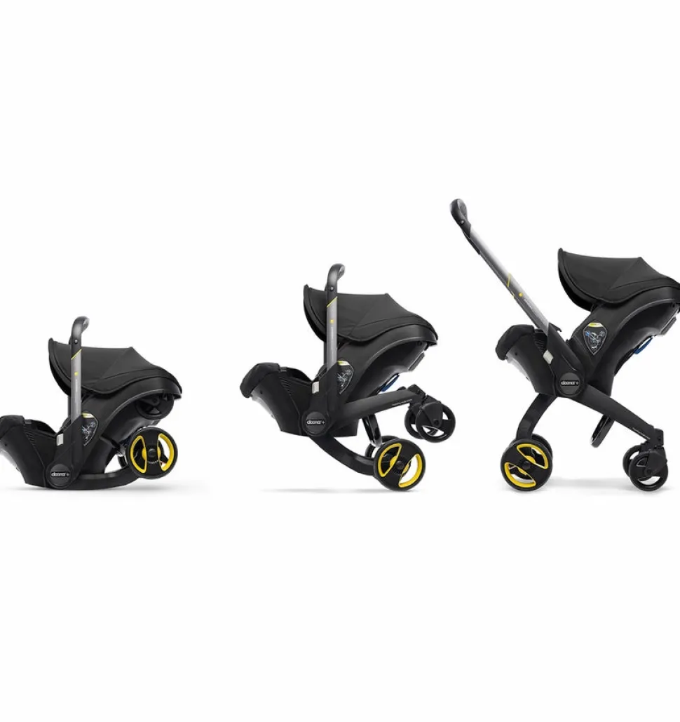 Doona+ Infant Car Seat & Stroller + SensAlert Pad Bundle - Midnight