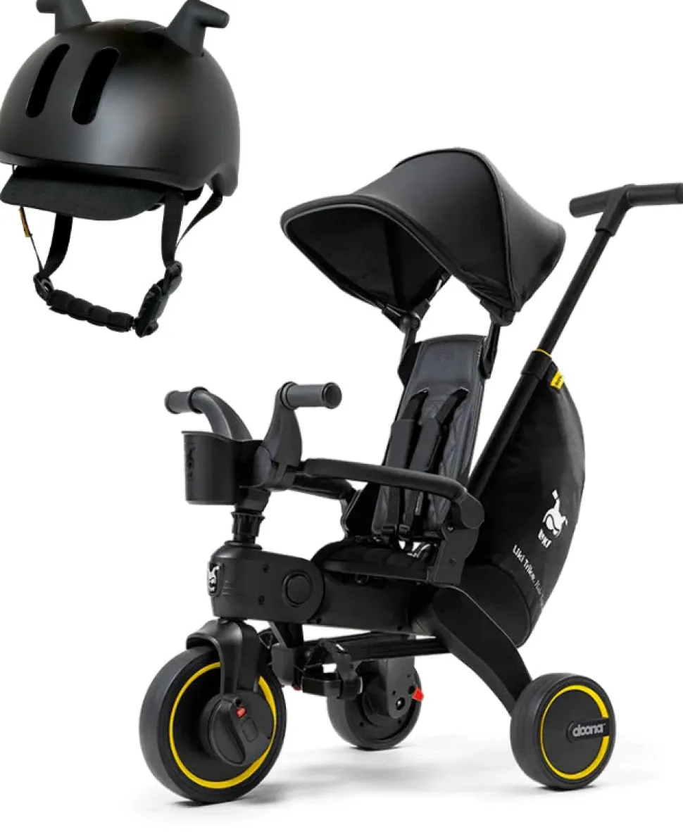 Doona Liki Trike S5 + Liki Helmet Bundle - Midnight / Black