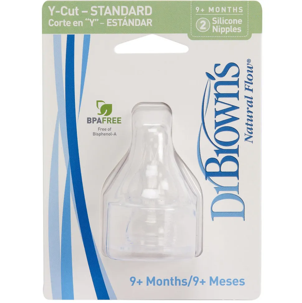Dr. Brown's Y-Cut Standard Neck Nipple, 2-Pack