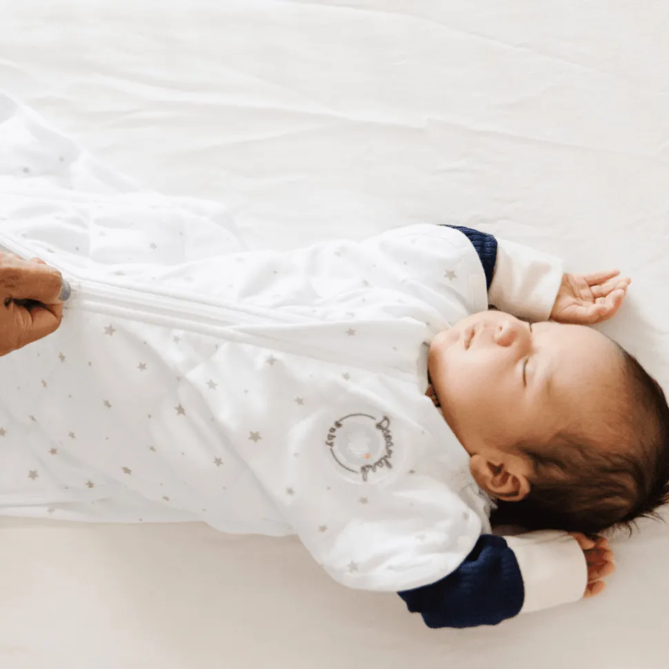 Dreamland Baby Dream Weighted Swaddle (Gen 2) - Classic Grey Stars, 0-6 months