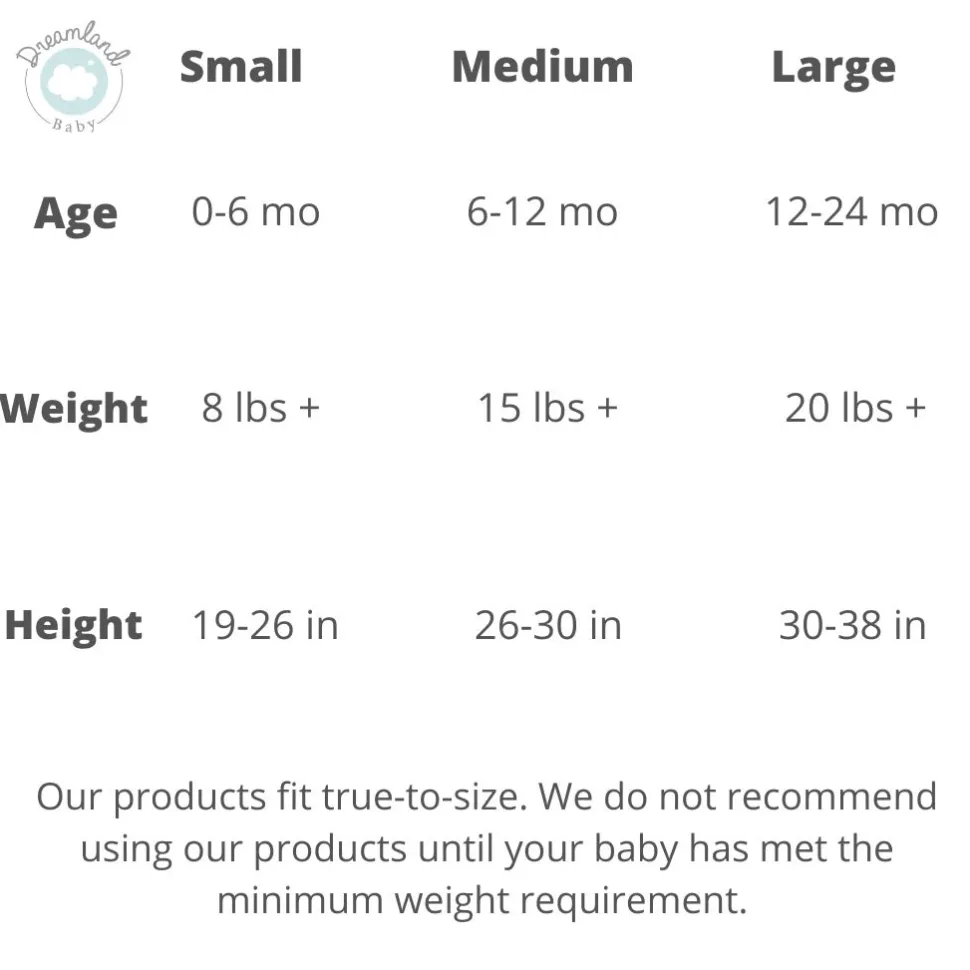 Dreamland Baby Dream Weighted Sleep Sack & Swaddle, 0-6 months