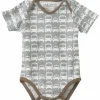 DwellStudio Cars Grey Short Sleeve Bodysuit 6-12 Mo.