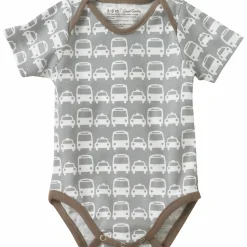 DwellStudio Cars Grey Short Sleeve Bodysuit 3-6 Mo.