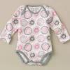 DwellStudio Zinnia Rose Long Sleeve Bodysuit 6-12 Mo.