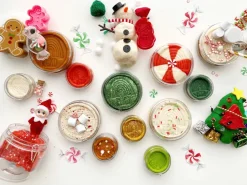 Earth Grown KidDoughs Play Dough Kit - Build a Snowman Dough Globe (Unscented)