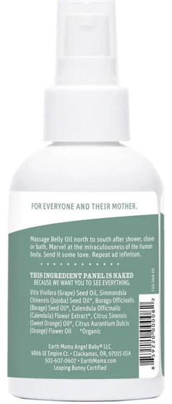 Earth Mama Belly Oil, 4oz