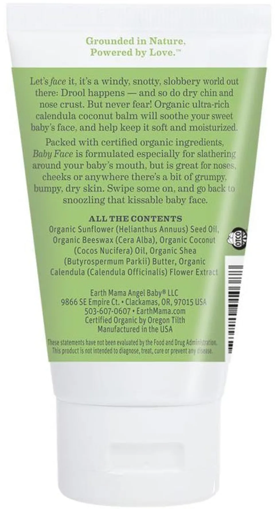 Earth Mama Organic Baby Face Nose & Cheek Balm, 2 fl. oz.