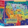 eeBoo 20 Piece Big Puzzle - United States Map